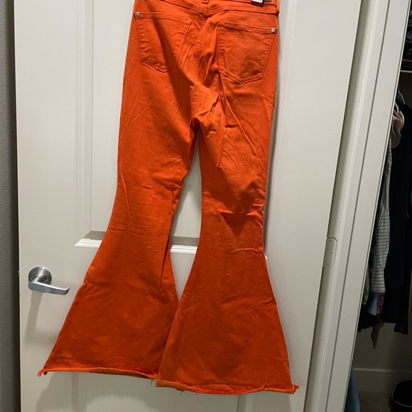 Super Flare Bright Orange Pants - Picture 3 of 4